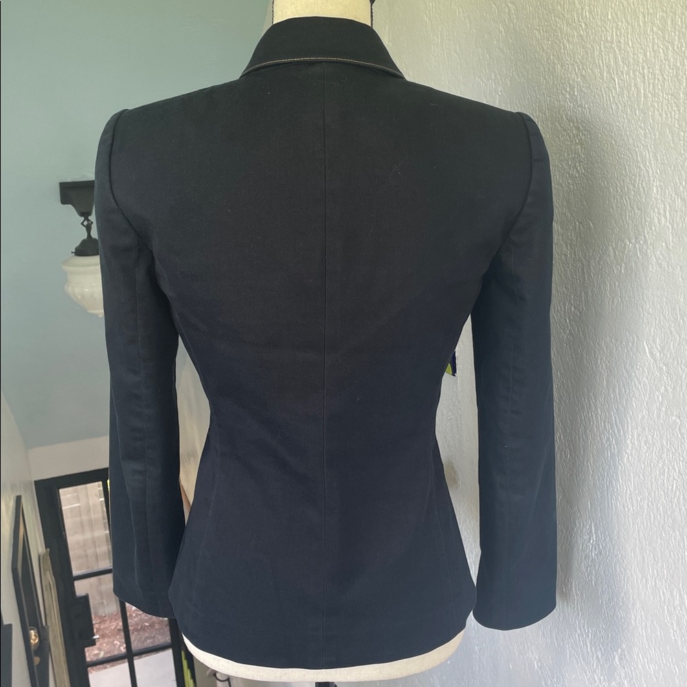 Antonio Melani Deep Navy Three Button‎ Front Blaze Jacket with Contrast Stitch 2 - Picture 4 of 7